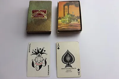 SYMPHONY DELUXE Plastic Coated PLAYING CARDS DECK   Steam Paddle Boat VINTAGE • $10