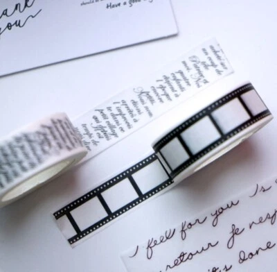 $3 • Buy Washi Tape Black And White Movie Films 15mmx10m MT478