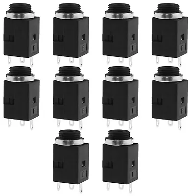 10x 3.5mm 3 Pole Stereo Jack Socket 3 Pin Female Panel Mount Connector 30V • £7.56