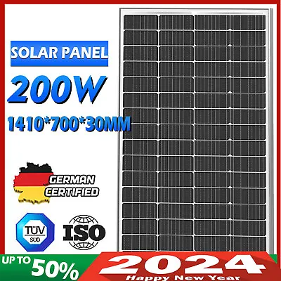 200W Mono Solar Panel 12V HighEfficiency Battery Charger Home Boat RV Off Grid • $144