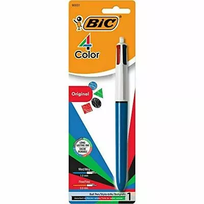 BIC Medium Point Ball Pen 4 Colors Assorted Ink 1 Per Pack  • $8.21