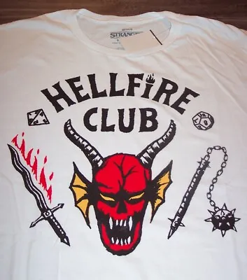 $20 • Buy STRANGER THINGS HELLFIRE CLUB T-Shirt Netflix MENS LARGE NEW W/ TAG