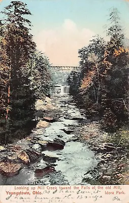 Youngstown OH Ohio Idora Old Mill Creek Park Bridge Waterfalls Vtg Postcard V7 • $24.80