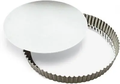 Globe Round Fluted Flan Tin Cake Mould With Loose Base Tin Metal  • £21.49