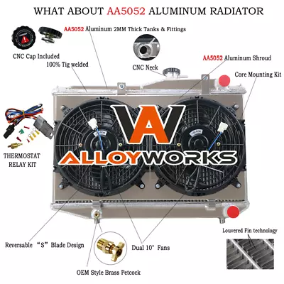 3 Row Radiator W/ Shroud Fan Relay Kit For 83-87 TOYOTA COROLLA AE86 4AGE GTS MT • $259