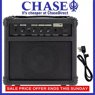 Kinsman BB10 10W Electric Guitar Amplifier 10 Watts Portable Combo Black • £49.93