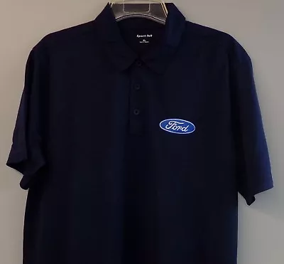 Ford Motors Logo Embroidered Mens Polo Shirt XS-6XL LT-4XLT Bronco Mustang New • $29.99