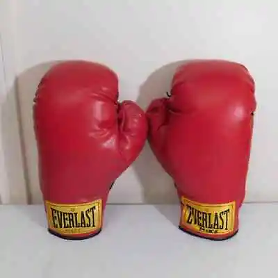 Vintage Everlast Boxing Gloves Red 14oz Used Adult Sized • $29.99