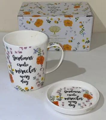 MAXWELL & WILLIAMS Mug &Coaster Set “Green Thumb” Royal Botanic Gardens Victoria • $11.09