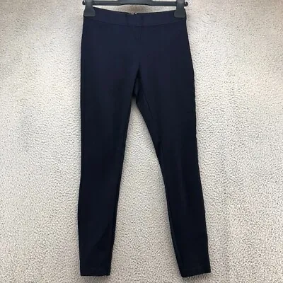 J Crew Pixie Pant Stretch Ponte Womens 4 Regular Blue Skinny Ankle Zip Low Rise • $12