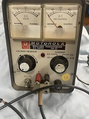 Vintage Motorola Regulated Transistorized Portable Dc Power Supply Tek-23 • $125