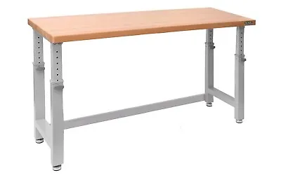 Adjustable Height Workbench Work Table Bench 72  Heavy Duty Wood Top  • $275.99