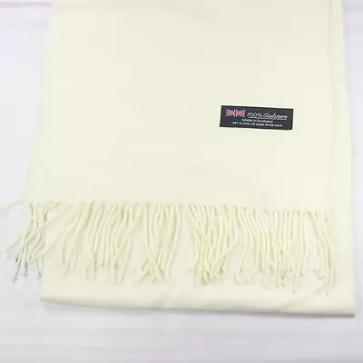 Men Women 100% CASHMERE Scarf Warm PLAIN Solid Wool SCOTLAND Winter Scarves • $7.99