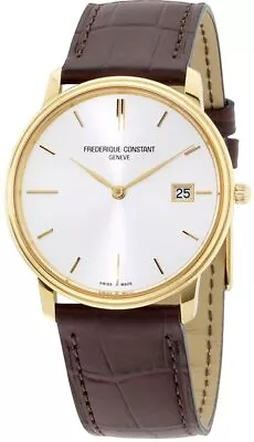 Frederique Constant Slim Line Leather Mens Watch FC-220NV4S5 • $415.11