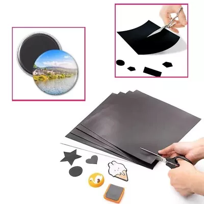 Magnetic Adhesive Sheets Glossy Magnetic Printer Paper For Photo Picture Crafts • £5.64