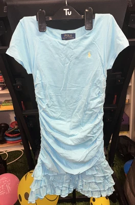 £21 • Buy Girls Polo Ralph Lauren Light Blue Dress Size M (8-10)