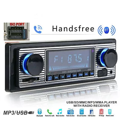 Bluetooth Vintage Car FM Radio MP3 Player USB Classic Stereo Audio Receiver AUX • $18.79