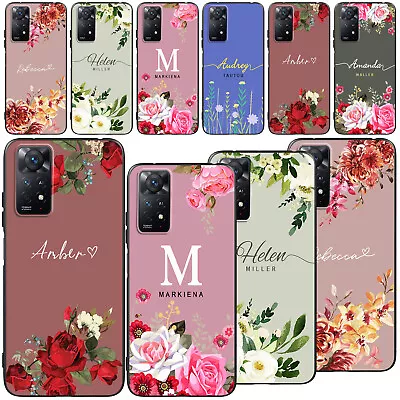 Floral Personalised Silicone Phone Case For Xiaomi 14 Redmi Note 11 12 13 Cover • £5.51