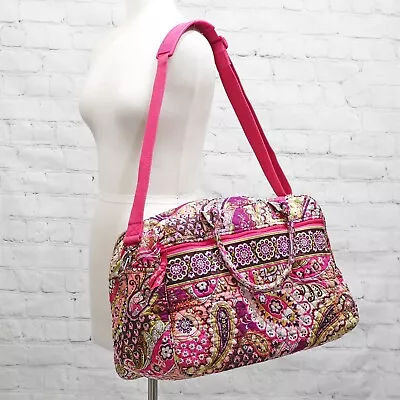 ❤️ VERA BRADLEY Very Berry Paisley Weekender Travel Bag Pink Purple • $54.99