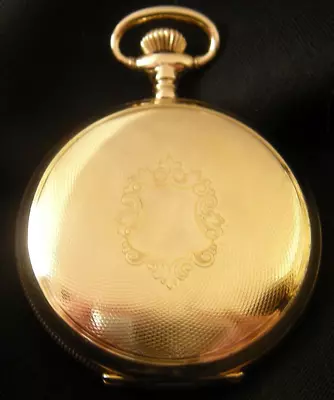 TENTON - ANTIQUE 14k Gold Filled Large Hunting Case Pocket Watch Runs Well BID!! • $0.01