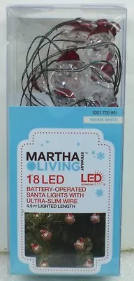 Martha Stewart Living 18 Battery Operated SANTA LED Lights Warm White 4.5 Ft • $11.99