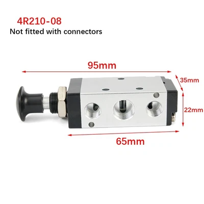 $23.61 • Buy Push Pull Pneumatic Valve 4R210-08 5 Way 2 Pos BSPT & Connector Silencer Kit