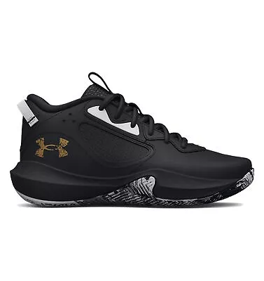 Under Armour Adult UA Lockdown 6 Basketball Shoes - Black/Gold - 3025616-003 • $59.95