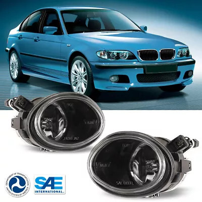 Fog Lights For 01-06 BMW E46 3 Series/ 01-03 M3 M5 Bumper Lamps Smoke Lens PAIR • $34.99