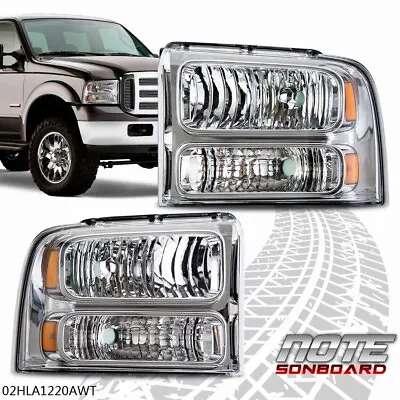 Fit For 05-07 Ford F250 F350 F450 F550 Super Duty Headlights Left+Right 05 06 07 • $65.96