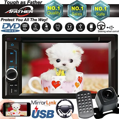 2 Din CD DVD Car Stereo MP3 Audio Vedio Mirror Link For GPS In Dash AM FM TV+Cam • $90.60