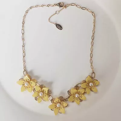 New 17  Ann Taylor Flower Collar Necklace Gift Fashion Women Holiday Jewelry • $10.99