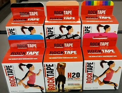 Rocktape Kinesiology Elastic Sports Tape - Various Colours • £11.99