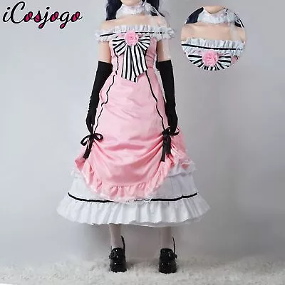 Anime Manga Black Butler Ciel Phantomhive Women Halloween Cosplay Costume Dress • $22.79