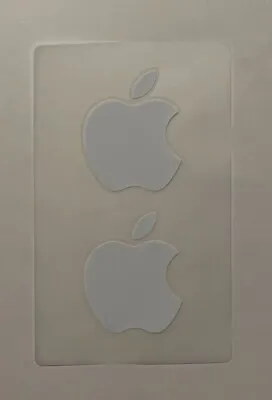 Apple Logo Decals Original IPhone IPad MacBook White Stickers X2 • £2.99