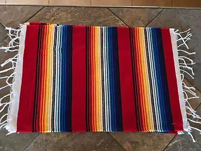 Serape Mexican Decorative Mat 13x19  Table Mat Asst. Colors. 4 Mats For $20.00 • $20