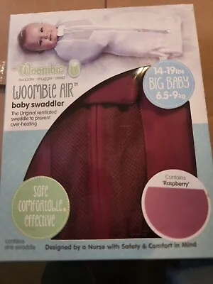 $19 • Buy Woombie 14-19 Lbs 3-6 Month Swaddle WOOMBIE AIR Dream On Red Baby NEW Cheap!!