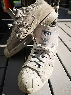 £19.99 • Buy Adidas Pro Shell 80’s Grey Shoes Sneakers With Strap  Men’s Size 7.