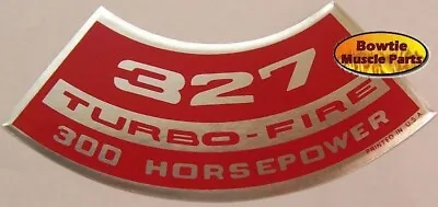 62 63 64 65 66 CORVETTE CHEVELLE IMPALA 327 300hp TURBO-FIRE ENGINE DECAL • $20.47