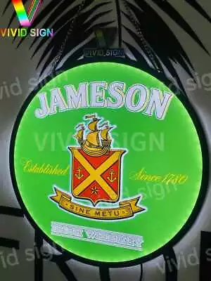 $119.99 • Buy Jameson Irish Whiskey LED 3D Neon Sign 16 X16  Light Lamp Beer Bar Wall Decor