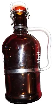 Muster Geschutzt Icicle Brewing Company 2 LITER Amber Glass Beer Growler Bottle • $19.97