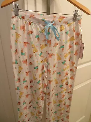 DACHSHUND Easter Bunny Dog Pajama Bottoms Pants Golden/Lab Sleepwear NWT • $22