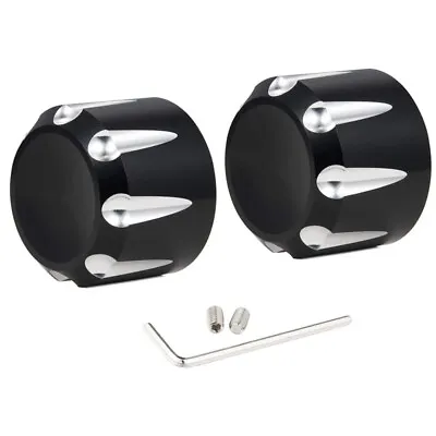 Pair Front Axle Cap Nut Covers For Harley Street Glide Road King Softail Dyna • $15.69