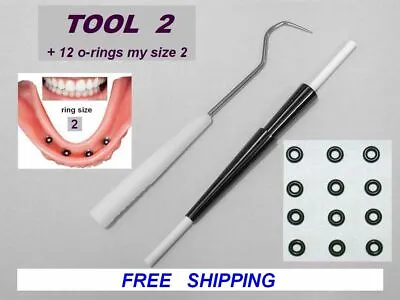 $17.95 • Buy TOOL # 2  For Dental Implants - Comes With 12 O-Rings Size 2 - INTRA LOCK ONLY  