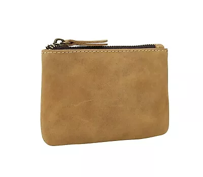 Vagarant Traveler Full Grain Leather Card Cash Coin Zipper Holder B195 • $9.99