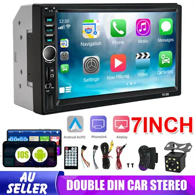 7Inch Double Din Car Stereo Bluetooth Head Unit MP5 Player AM/FM/USB/TF/AUX Port • $45.95