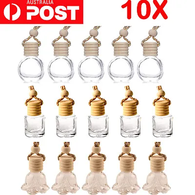 $18.69 • Buy 10PCS Car Hanging Diffuser Air Freshener Perfume Empty Bottle DIY Container AU