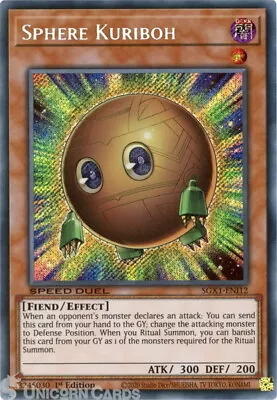 £3.19 • Buy SGX1-ENI12 Sphere Kuriboh Secret Rare 1st Edition Mint YuGiOh Card