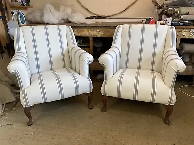 2 Handmade / Fireside  Occasional Chairs Laura Ashley Styl - In 100+ Fabrics • £1250