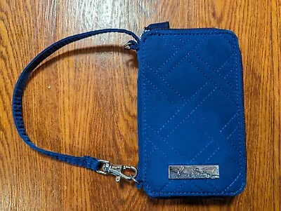 Vera Bradley Accordian Zip Up Wallet In Classic Navy • $19.50