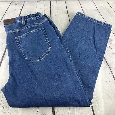 LL Bean Flannel Lined Comfort Waist Double L Jeans 42x30 Heavy And Warm! • $19.30